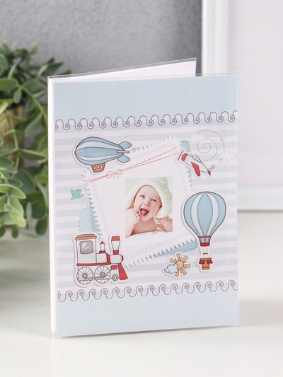 Фотоальбом на 36 фото 10×15 см «Ребёнок», голубой, мягкая обложка