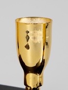 УЦЕНКА Подсвечник на 3 свечи «Деко», чёрный с золотом, 15.2×4.7×11 см - фото 14948387