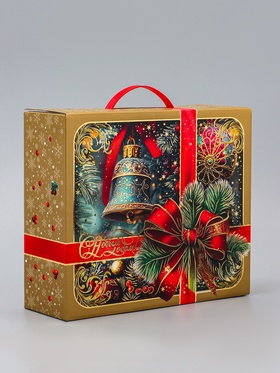 Коробка подарочная новогодняя «Часики» 29×24.5×9.5 см