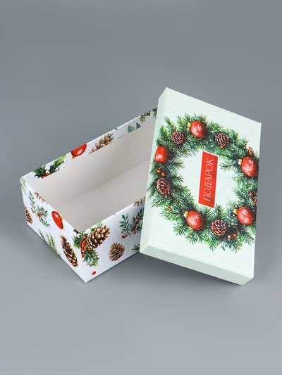 Набор подарочных новогодних коробок 10 в 1 «Новогодняя почта», 30×19×11.5 - 12×6.5×4 см