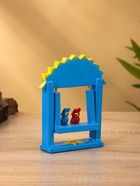 Сувенир «Зайки на качелях», 11×5.4×14.4 см, дерево, синий - фото 809199789