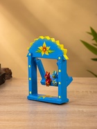 Сувенир «Зайки на качелях», 11×5.4×14.4 см, дерево, синий - фото 809199790