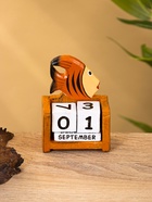 Календарь настольный «Рыбка», 7×4×9 см, дерево, оранжевый - фото 809199794