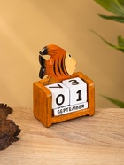 Календарь настольный «Рыбка», 7×4×9 см, дерево, оранжевый - фото 809199795