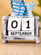 Календарь настольный «Полосатый кот», 7×4×14 см, дерево, серо-голубой - фото 117423028 Календарь настольный «Полосатый кот», 7×4×14 см, дерево, серо-голубой - фото 117423028