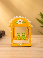 Сувенир «Лягушата на качелях», 10×3.5×15 см, дерево, оранжевый - фото 809199808