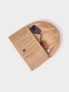 Сумка клатч плетёная из пальмового листа, 28×16×2 см, золотистая - фото 809283056