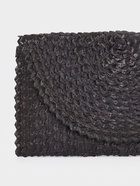 Сумка клатч плетёная из пальмового листа, 28×16×2 см, чёрная - фото 809199821