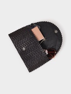 Сумка клатч плетёная из пальмового листа, 28×16×2 см, чёрная - фото 809283059