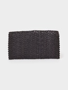 Сумка клатч плетёная из пальмового листа, 28×16×2 см, чёрная - фото 809283060