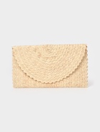 Сумка клатч плетёная из пальмового листа, 28×16×2 см, бежевая - фото 809199824