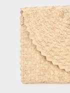 Сумка клатч плетёная из пальмового листа, 28×16×2 см, бежевая - фото 809199826