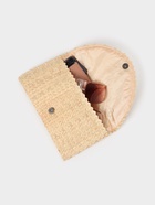 Сумка клатч плетёная из пальмового листа, 28×16×2 см, бежевая - фото 809283062