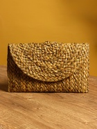 Сумка клатч плетёная из сиграсса, 26×16×3 см, бежевая - Фото 3