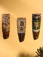 Маска «Абориген и черепаха», 30×10×4 см, дерево, МИКС - фото 809242090