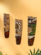 Маска «Абориген и черепаха», 30×10×4 см, дерево, МИКС - фото 809242091