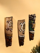 Маска «Абориген и черепаха», 30×10×4 см, дерево, МИКС - фото 809242092