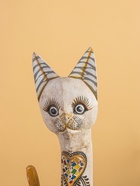 Сувенир «Серая кошка с сердечком», 100×16×7 см, дерево - фото 54808778