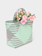 Сумка плетёная, 30×15×35 см, пластик, чёрно-зелёная - фото 809283069 Сумка плетёная, 30×15×35 см, пластик, чёрно-зелёная - фото 809283069