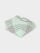 Сумка плетёная, 30×15×35 см, пластик, чёрно-зелёная - фото 59844636