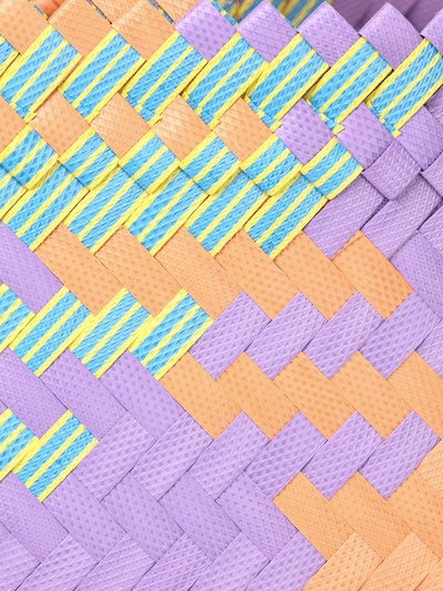 Сумка плетёная, 30×10×30 см, пластик, разноцветная