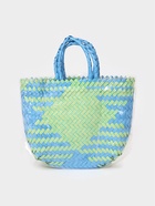 Сумка плетёная, 30×10×33 см, пластик, голубая - фото 59844643