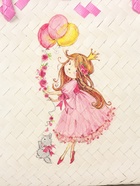 Сумка плетёная на застёжке «Девочка с букетом», 40×10×55 см, пластик, бело-розовая - Фото 7