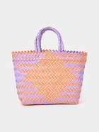 Сумка плетёная, 20×10×30 см, пластик, сиренево-жёлтая - фото 809242138 Сумка плетёная, 20×10×30 см, пластик, сиренево-жёлтая - фото 809242138