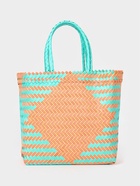 Сумка плетёная, 30×15×35 см, пластик, бирюзово-жёлтая - фото 809242148 Сумка плетёная, 30×15×35 см, пластик, бирюзово-жёлтая - фото 809242148