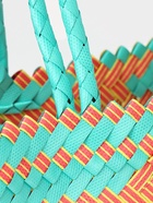 Сумка плетёная, 30×15×35 см, пластик, бирюзово-жёлтая - фото 809242150 Сумка плетёная, 30×15×35 см, пластик, бирюзово-жёлтая - фото 809242150