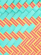 Сумка плетёная, 30×15×35 см, пластик, бирюзово-жёлтая - фото 809283081 Сумка плетёная, 30×15×35 см, пластик, бирюзово-жёлтая - фото 809283081