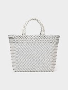 Сумка плетёная, 30×15×35 см, пластик, белая с чёрным - Фото 3