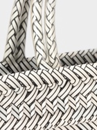 Сумка плетёная, 30×15×35 см, пластик, белая с чёрным - Фото 5