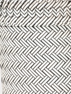 Сумка плетёная, 30×15×35 см, пластик, белая с чёрным - Фото 6