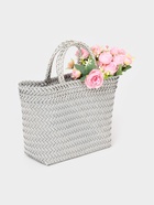 Сумка плетёная, 30×15×35 см, пластик, белая с чёрным - Фото 7