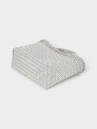 Сумка плетёная, 30×15×35 см, пластик, чёрный-белая - фото 59844654