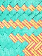 Сумка плетёная, 20×10×30 см, пластик, бирюзово-жёлтая - фото 809283085 Сумка плетёная, 20×10×30 см, пластик, бирюзово-жёлтая - фото 809283085