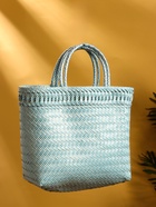 Сумка плетёная, 30×15×35 см, пластик, бело-голубая - фото 58041622