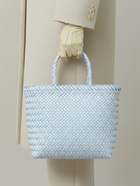 Сумка плетёная, 30×15×35 см, пластик, бело-голубая - фото 809242162 Сумка плетёная, 30×15×35 см, пластик, бело-голубая - фото 809242162