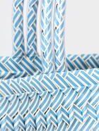 Сумка плетёная, 30×15×35 см, пластик, бело-голубая - фото 809242165 Сумка плетёная, 30×15×35 см, пластик, бело-голубая - фото 809242165