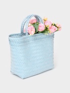 Сумка плетёная, 30×15×35 см, пластик, бело-голубая - фото 809283088 Сумка плетёная, 30×15×35 см, пластик, бело-голубая - фото 809283088