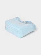 Сумка плетёная, 30×15×35 см, пластик, бело-голубая - фото 59844658