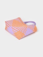 Сумка плетёная, 30×10×30 см, пластик, сиренево-жёлтая 10851394