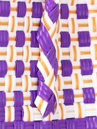 Сумка плетёная, 40×20×55 см, пластик, фиолетово-белая - Фото 5