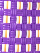 Сумка плетёная, 40×20×55 см, пластик, фиолетово-белая - Фото 7