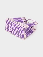 Сумка плетёная, 40×20×55 см, пластик, фиолетово-белая - фото 809283095 Сумка плетёная, 40×20×55 см, пластик, фиолетово-белая - фото 809283095