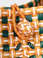 Сумка плетёная, 40×20×55 см, пластик, зелёно-бежевая - фото 809242187 Сумка плетёная, 40×20×55 см, пластик, зелёно-бежевая - фото 809242187