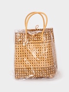 Сумка плетёная, 40×20×55 см, пластик, бежевая - фото 59844674