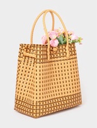 Сумка плетёная, 40×20×55 см, пластик, бежевая - фото 809283100 Сумка плетёная, 40×20×55 см, пластик, бежевая - фото 809283100