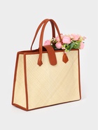 Сумка плетёная на застёжке из пандана, 41×16×50 см, бежево-коричневая - фото 809283105 Сумка плетёная на застёжке из пандана, 41×16×50 см, бежево-коричневая - фото 809283105